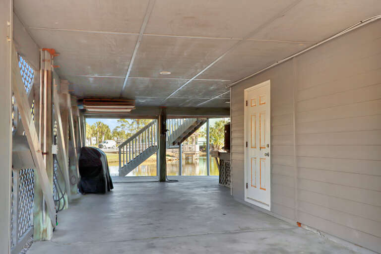 Parking Under House and Outdoor Shower