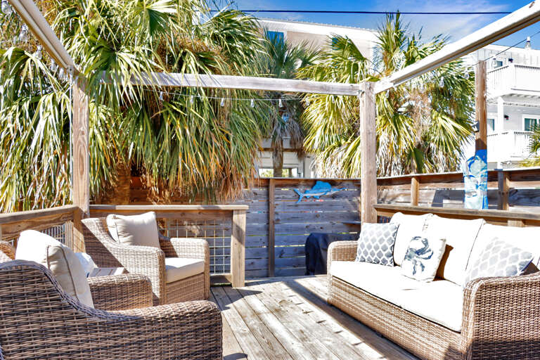 Back Deck with Retractable Shade Overhead