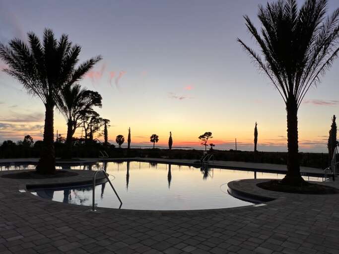 Phase II Community North Pool at Sunset