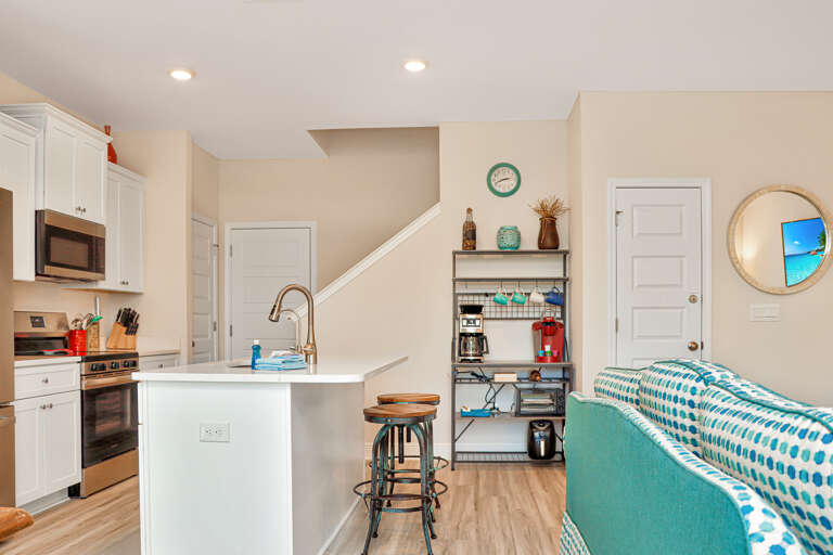 Kitchen Island and Coffee Bar