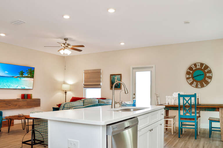 Kitchen View of Living Area