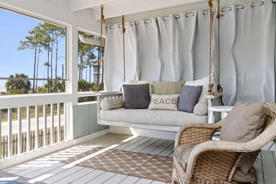 Beach View Screened Porch with Swing