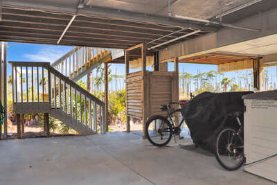 Under House with Outdoor Shower