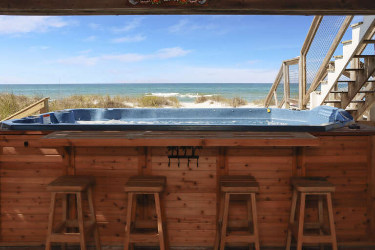 Beach Front Swim Spa with Custom Bar (1)