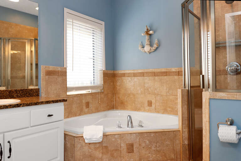 Bedroom 1 - Master Bathroom Tub and Shower
