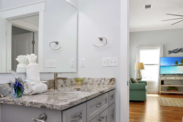 Full Bathroom and Living Room