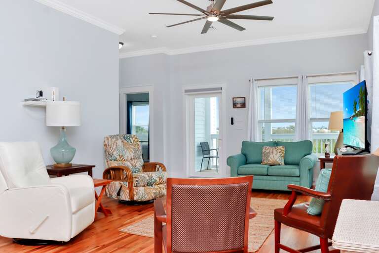 Living Room with Covered Deck