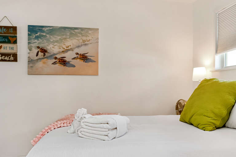 Master bedroom with queen bed