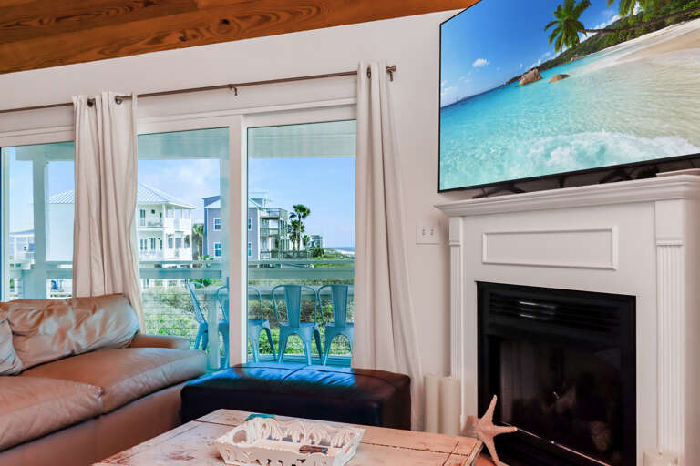 Relax with a movie on the living room TV