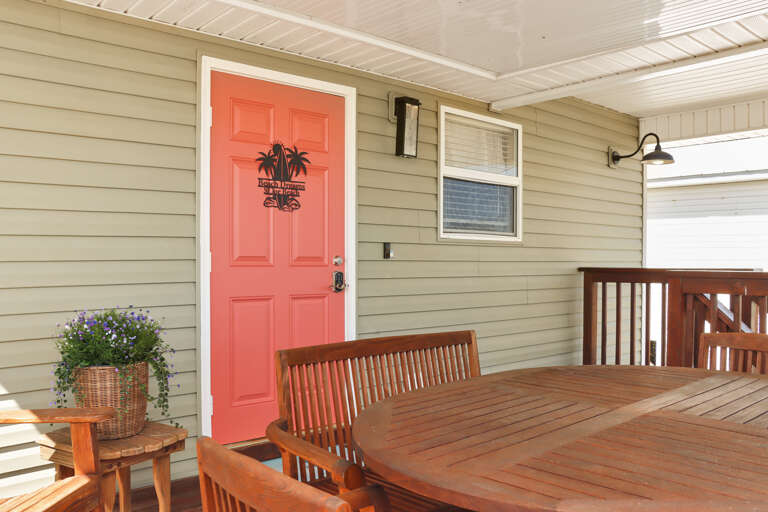 Main Entrance on Back Deck
