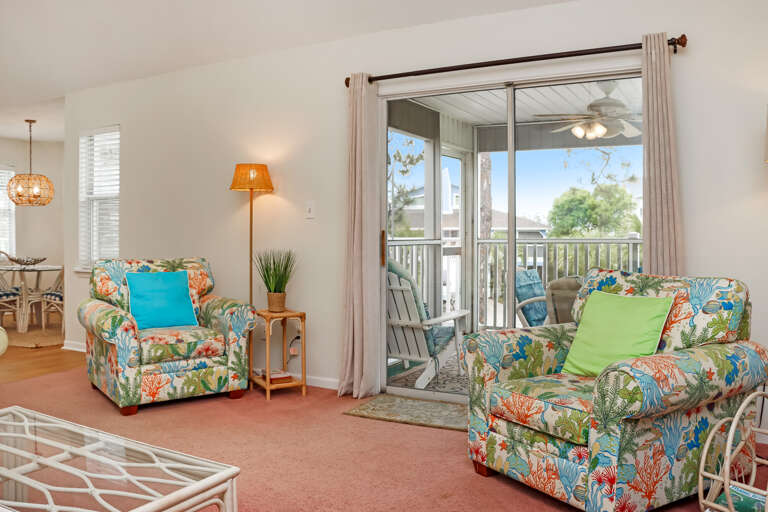 Living Room with Screened Deck