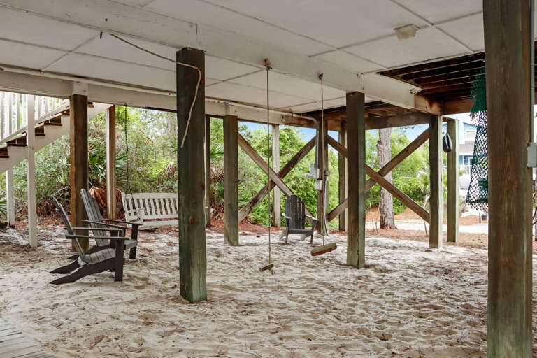 Sitting Area Under House