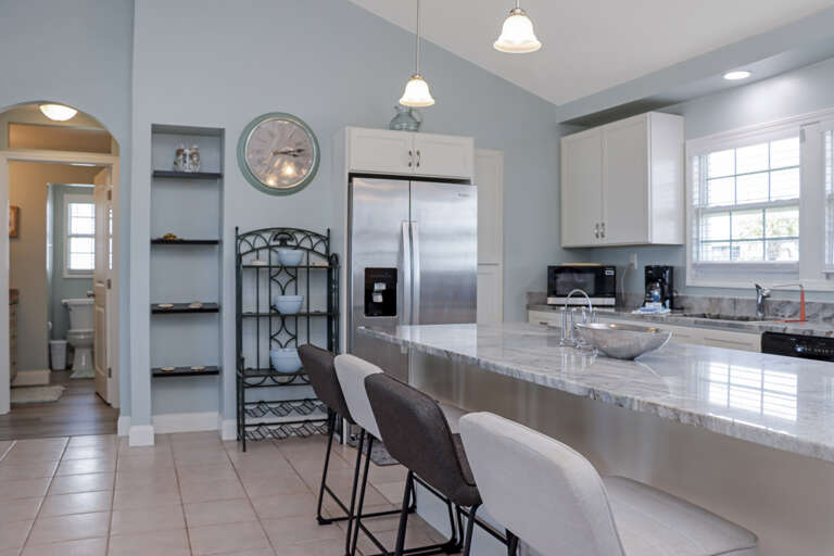 Kitchen and Full Bathroom