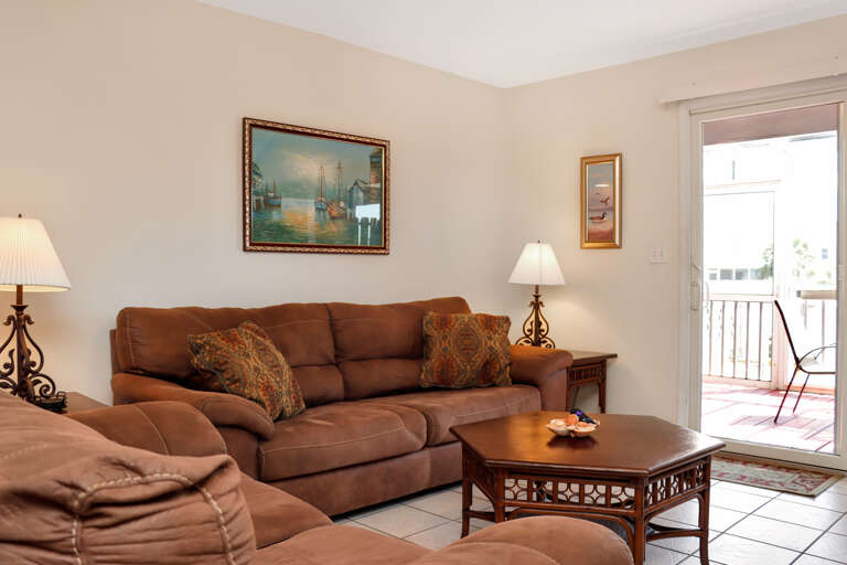 Living Room with Covered Deck