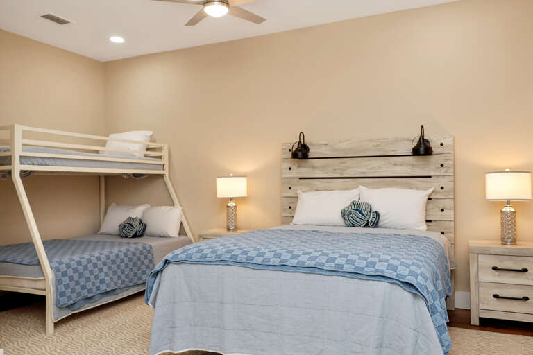 Bedroom 2 - Queen Bed and Bunks