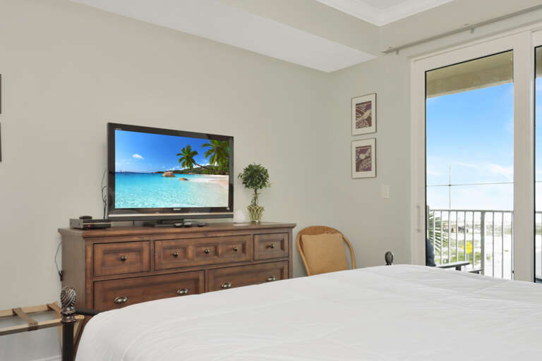 Master bedroom with TV