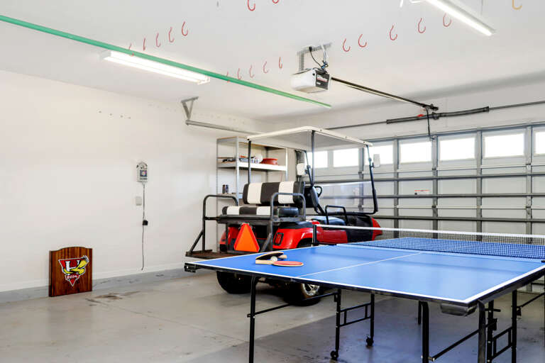 Ping Pong Table in Garage