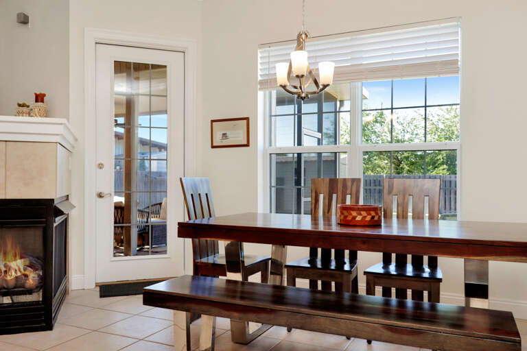 Dining Area with View into Backyard