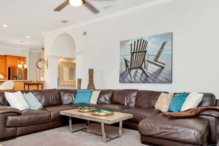 Living Room with Large Sectional Sofa