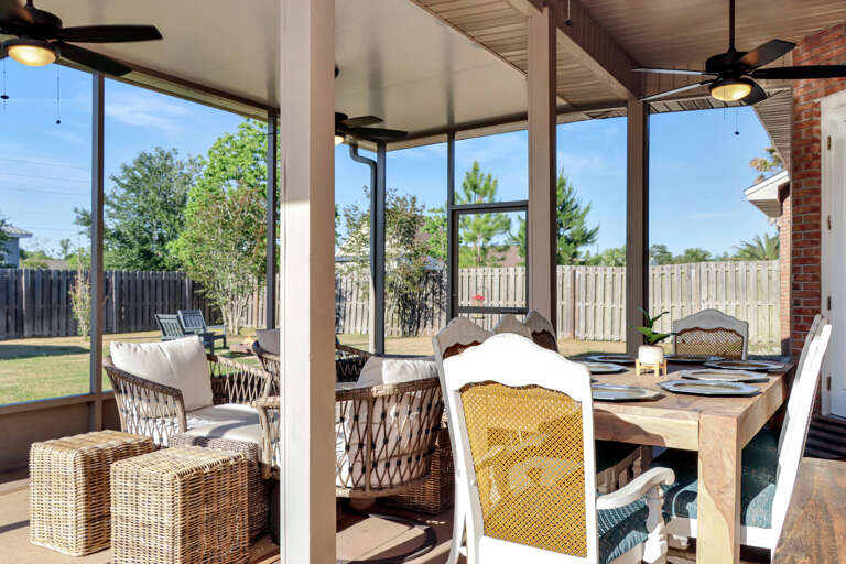 Screened Porch - Outdoor Dining and Lounging