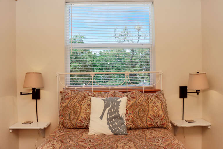 Guest bedroom with lagoon view