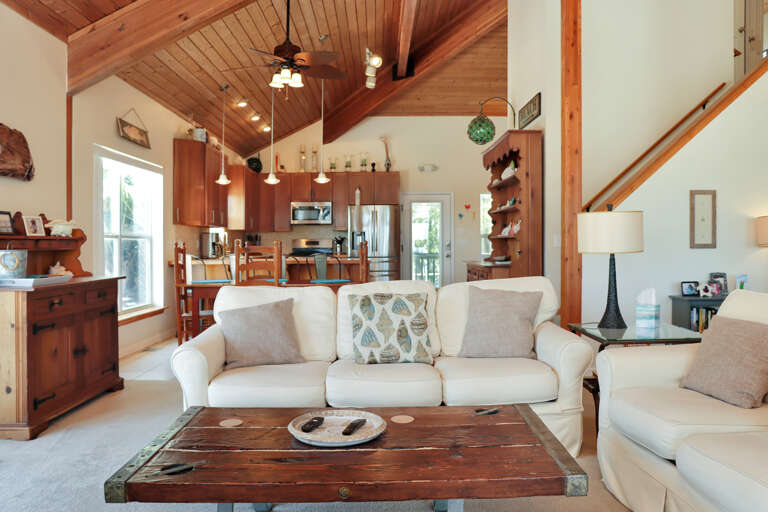 Living Room, Dining and Kitchen