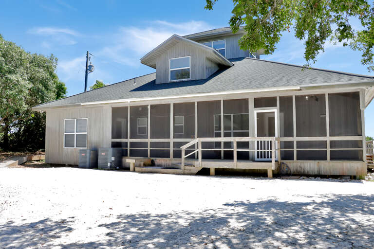 Rear Exterior with Incredible Screened Back Porch