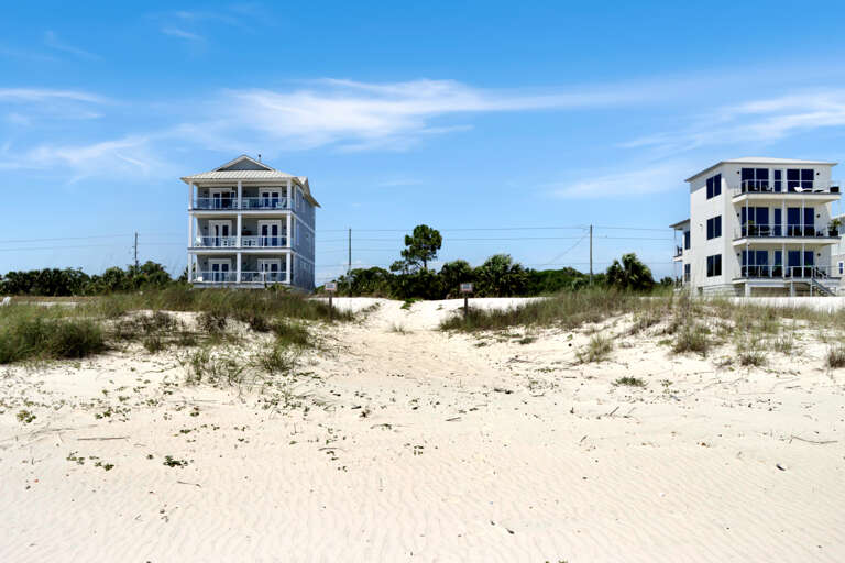 View from Beach to Walkway