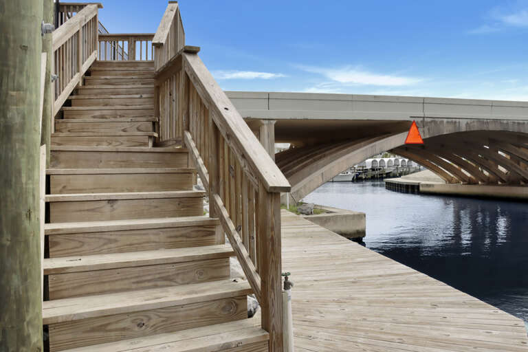 Staircase from Boat Slip to Parking Area