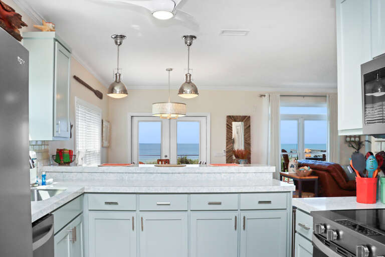 Kitchen with Beach View