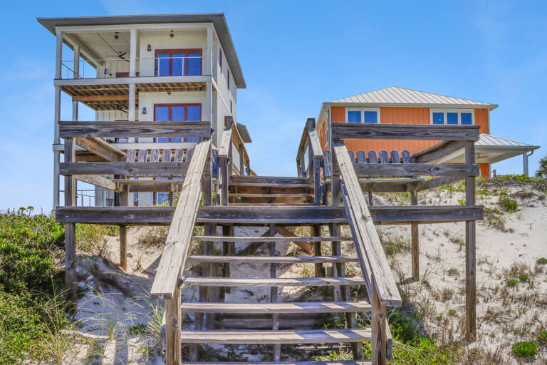 Beach Access Stairway and Platform Seats