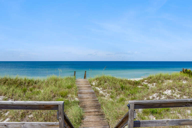 Beautiful Beach View from Walkway