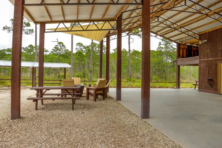 Covered Picnic Area and Fire Pit