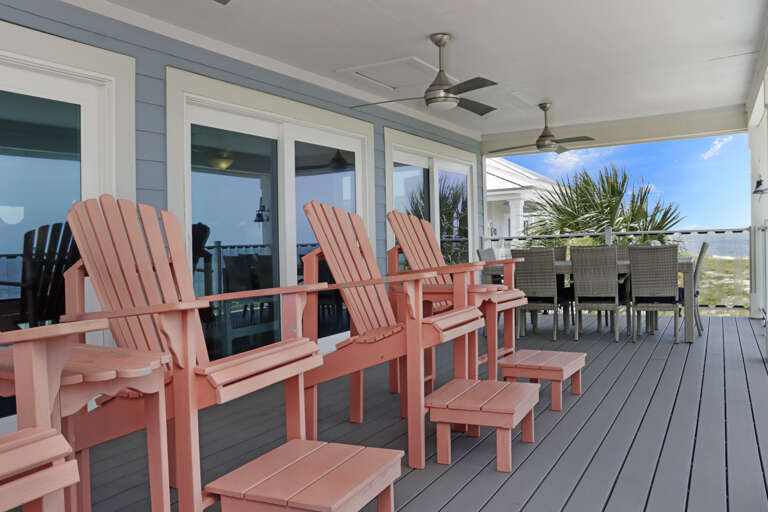 Top Floor Furnished Beach Front Deck