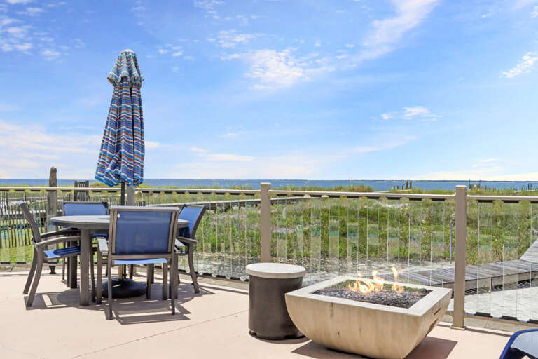 Beach Front Outdoor Dining and Fire Pit