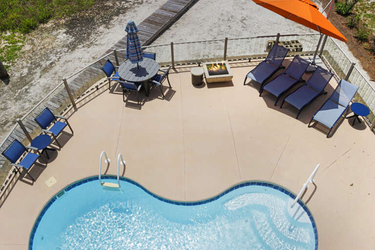 Top Floor View of Pool Deck