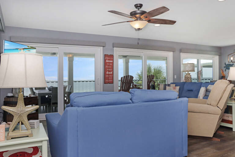 Top Floor Beach Front Living Area
