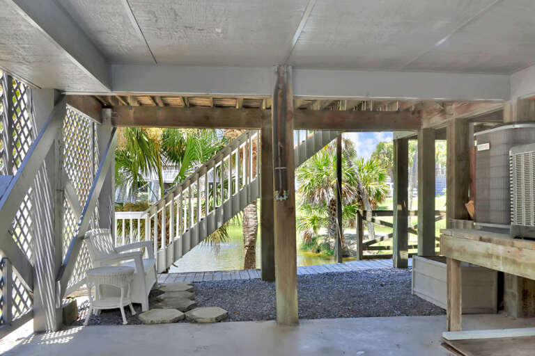 Outdoor Shower Under House