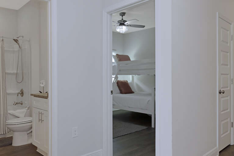 Full Bathroom and Bunk Room