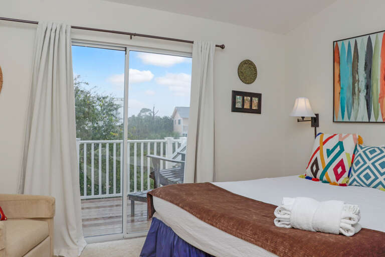 Bedroom 3 with View onto Open Deck