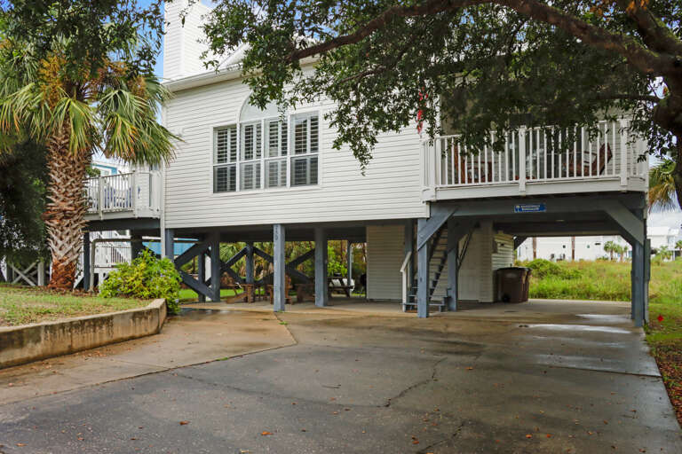 Parking Under House and Driveway