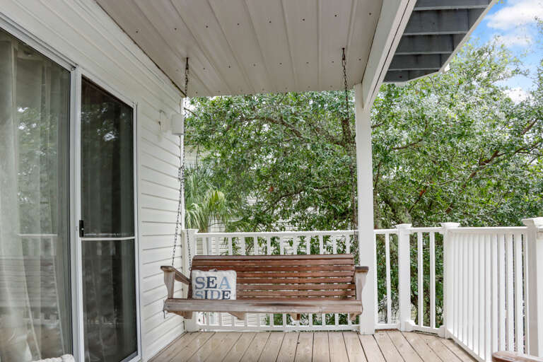 Bedroom 1 - Private Deck with Swing