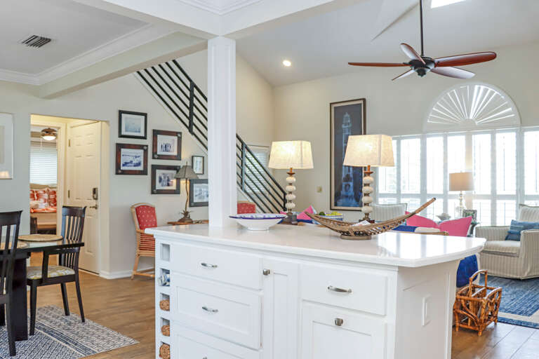 Kitchen, Living Area and Bedroom 1