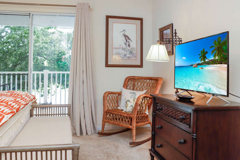 Bedroom 1 - TV and Covered Deck