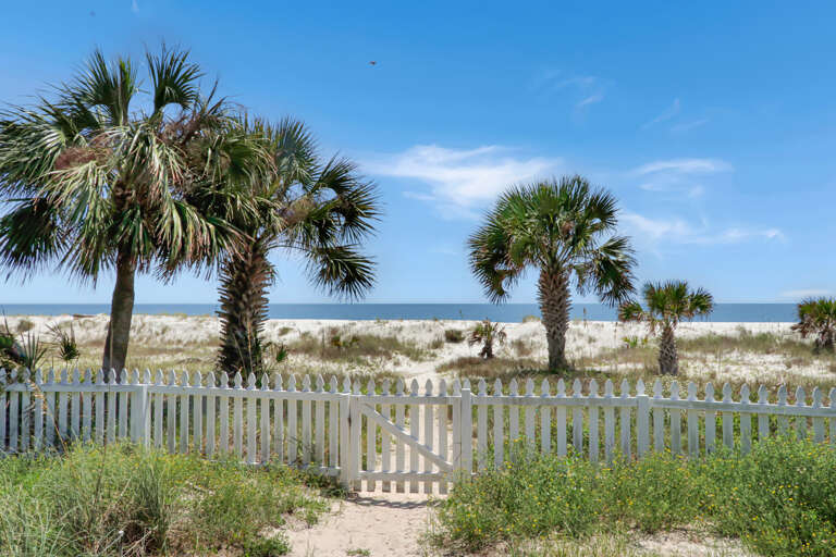Gated Beach Entrance