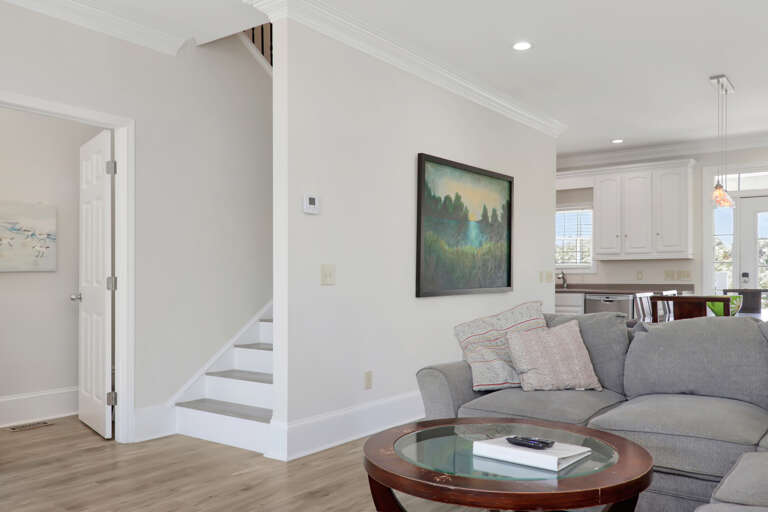 Living Room and Half Bathroom