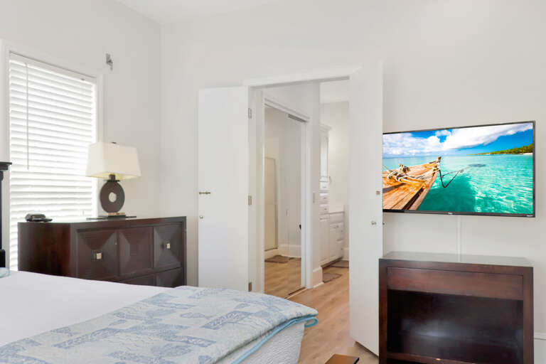 Bedroom 1 with Master Bathroom and TV