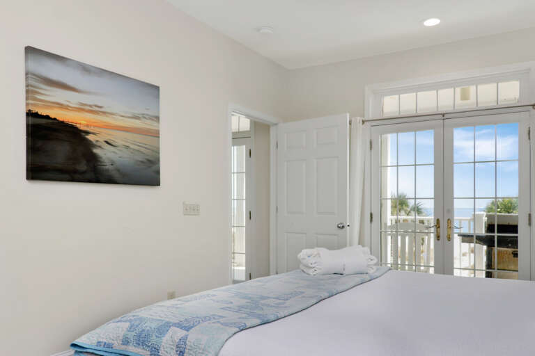 Bedroom 1 with Beach Front Deck