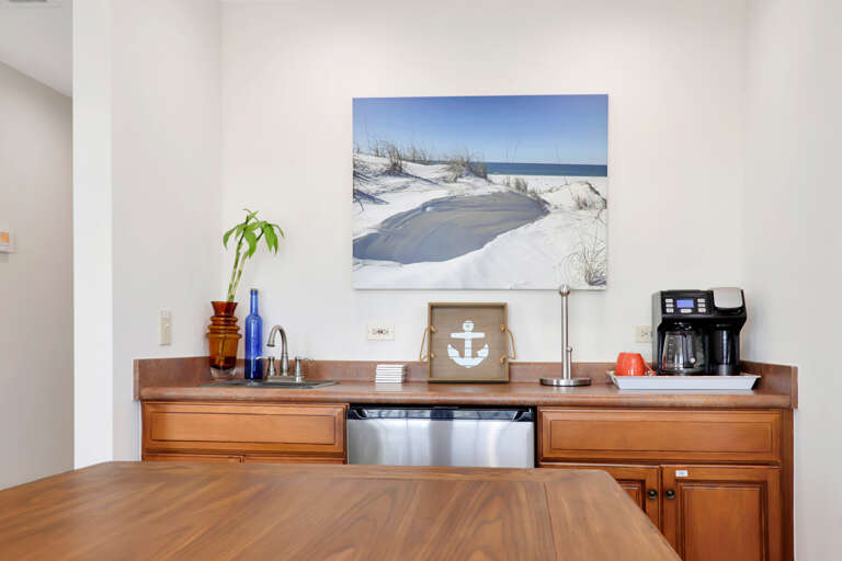 Upstairs Kitchenette and Dining Gaming Table
