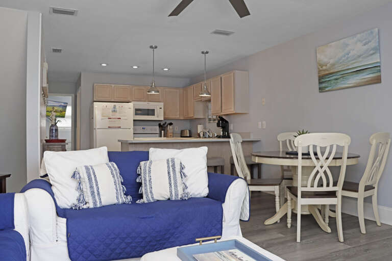 Living Room, Dining and Kitchen